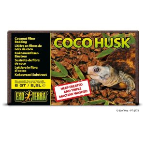 Substrat tropical Coco Husk (Fibre de Noix de Coco) Exo Terra pour Reptiles, bloc, 8,8 L (8 qt)