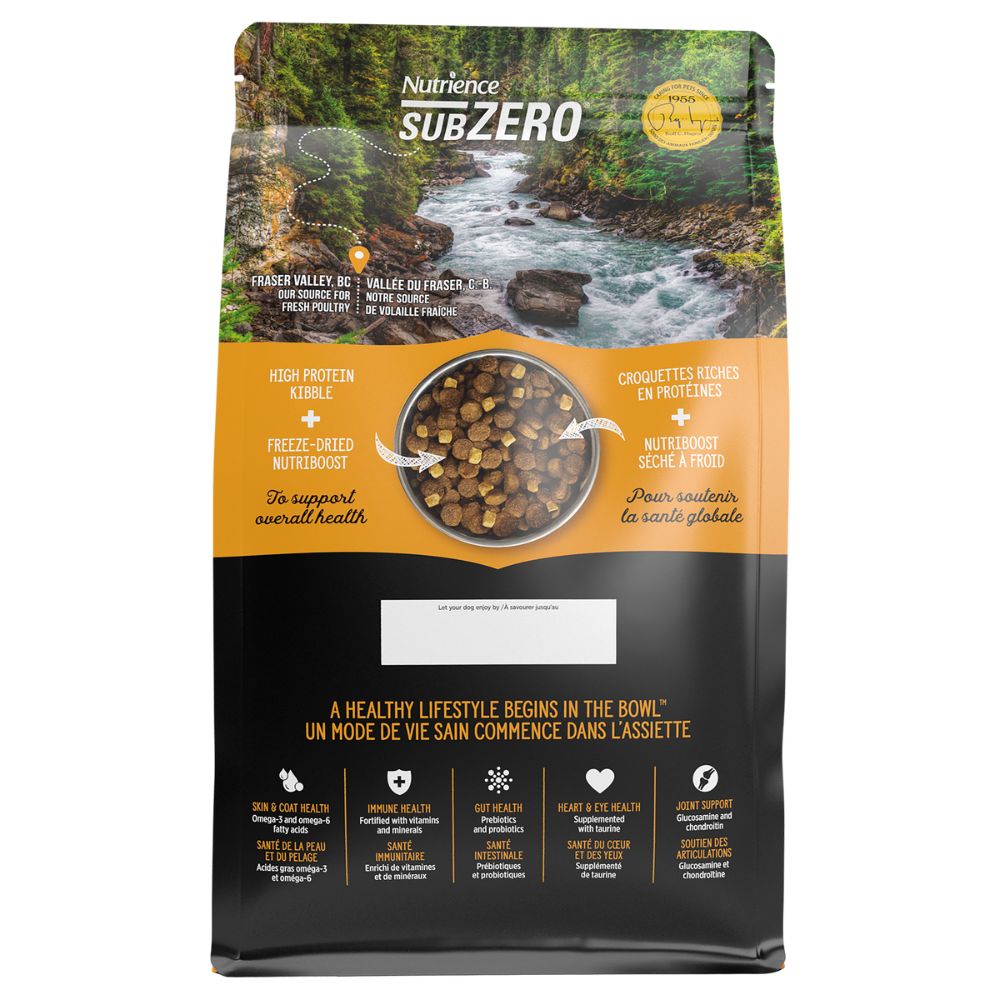 Nourriture Sans Grains pour Chiens de Grande Race, Vallée du Fraser, 10 kg – Nutrience SubZero – Image 4