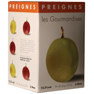 GOURMANDISES Rouge – Domaine Preignes Le Vieux – IGP d&rsquo;Oc – 5 Litres